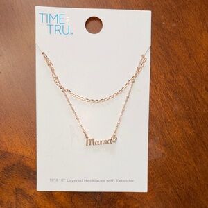 Time and Tru Gold 'Mama' Pendant Necklace